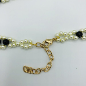 15+” Black and Pearl Choker Necklace 
