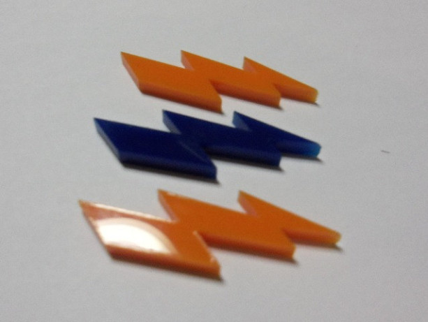lightning bolt charms,holographic charms, laser cut charms