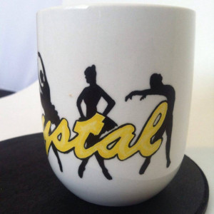 Ballerina Dancer Name Personalized  12 oz Hand Painted Coffee Tea Mug Cup