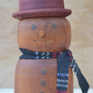 Solid Wood Snowman