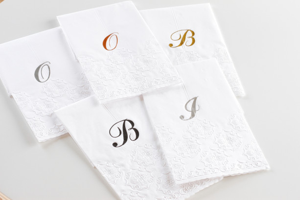 Hand paper towel with monogram (12 towels) - Towels - Monogram Towel - Wedding Towel - Black, Gold , Silver, Cooper and Grey