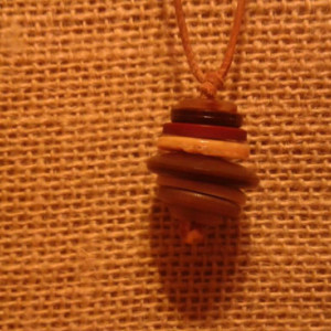 Stacked Button Necklace