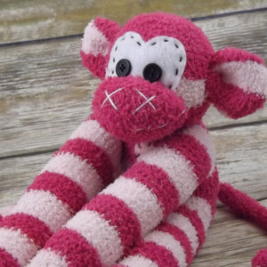 Sock monkey : Anna~ The original handmade plush animal made by Chiki Monkeys