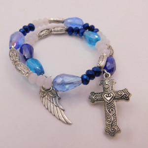 Lady of Guadalupe Bracelet, Virgin de Guadalupe, Memory Wire Bracelet , Religious Bracelet,Dainty Bracelet, Handmade jewelry
