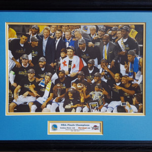 Golden State Warriors 2018 NBA Finals Champions 16 x 20 inch custom framed picture