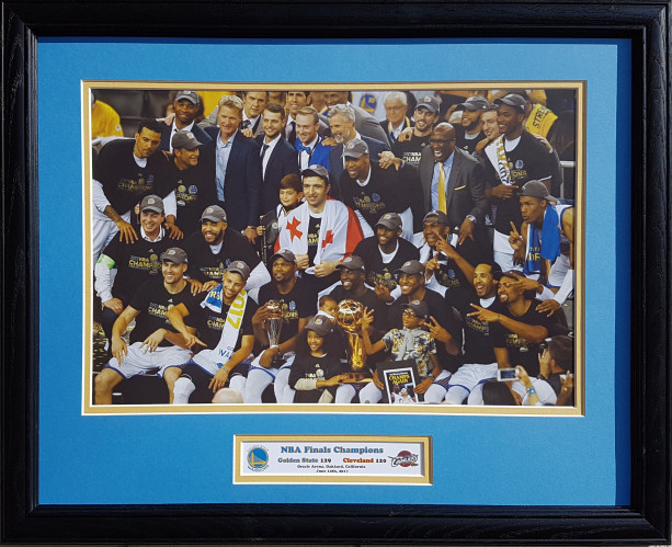 Golden State Warriors 2018 NBA Finals Champions 16 x 20 inch custom framed picture