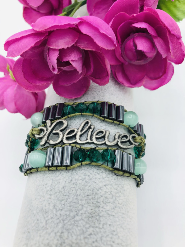 Believe Triple Wrap Bracelet 