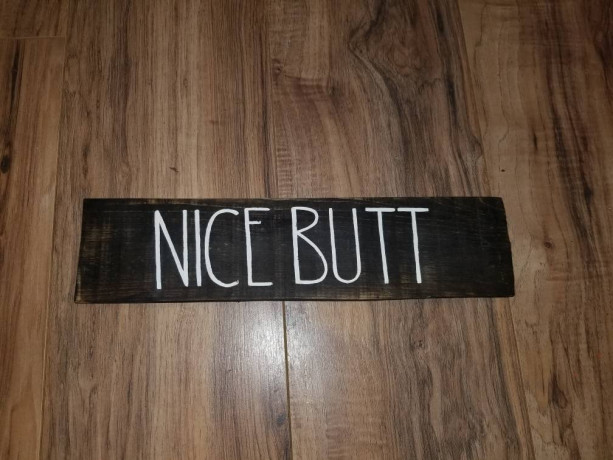 Nice butt sign. Small bathroom wood sign, funny bathroom decor, humorous home decor, nice butt pallet sign, rustic farmhouse bathroom