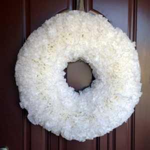 Cream Coffee Filter Wreath