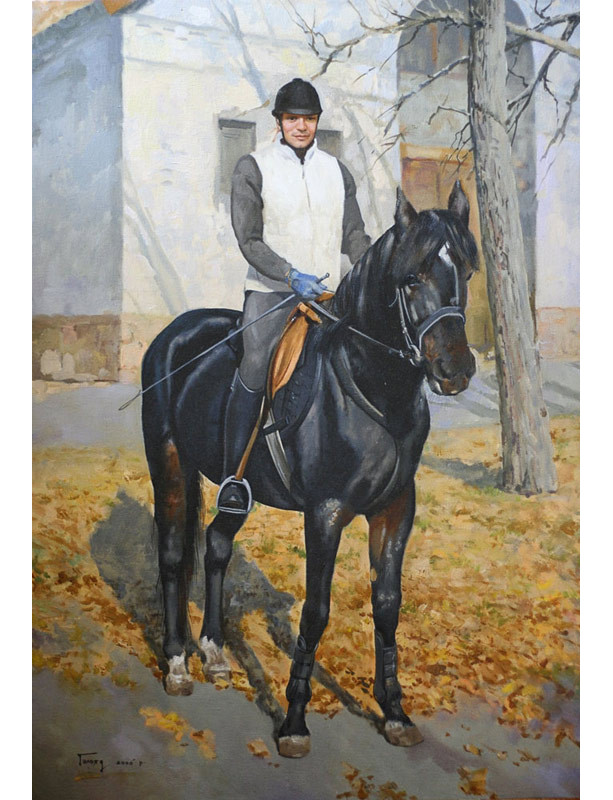 Horseman, by Bogdan Goloyad oil canvas 72x50 sm