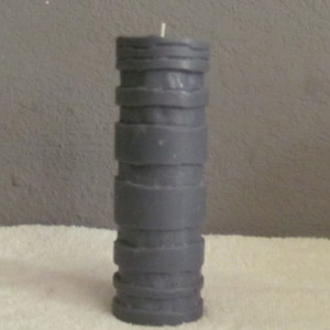 Taper Stripes - Custom Scented Soy Taper Candle In Gray
