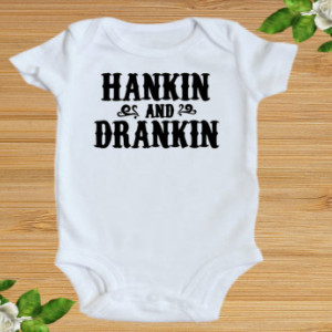 Hankin and Drankin elvis hank merle haggard willie country / classic bands baby Onesie bodysuit / Toddler 2t 3t 4t 5t