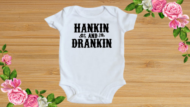 Hankin and Drankin elvis hank merle haggard willie country / classic bands baby Onesie bodysuit / Toddler 2t 3t 4t 5t