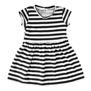Alice Play Dress | Black and White Stripes