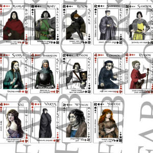 A Song of Ice and Fire/Game of Thrones playing cards- customizable