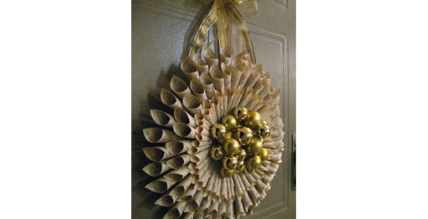 Holiday Rolled Paper Wreath
