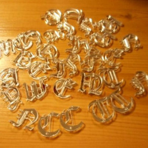 small old english letters,laser cut letters,Old London font,initial letters