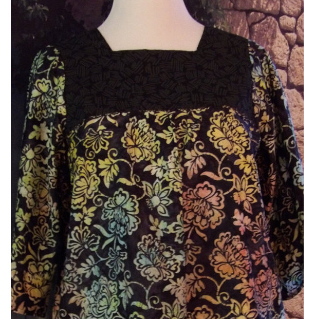 Colorful Women's Handmade Cotton Muumuu Shirt 