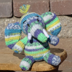 Elephant, Stuffed Animal, Baby Boy Toy, Hand Knitted Toy, Blue Toy, Knitted Elephant, Baby Shower