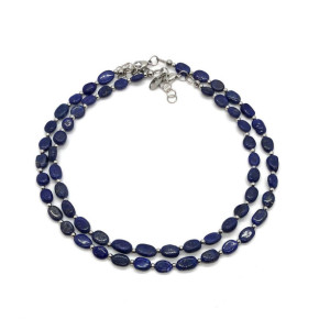 Lapis Lazuli Necklace in Stainless Steel