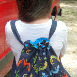 Leapin' Lizards Child Drawstring Backpack