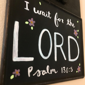 2 Mini Hanging Chalk Boards with Hand Painted Scriptures