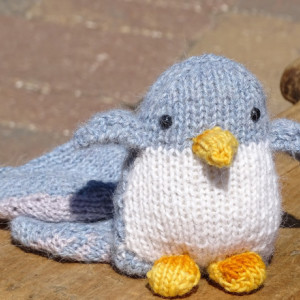 Alpaca Baby Mittens and Penguin, Winter Accessories, Organic Toy, Handmade