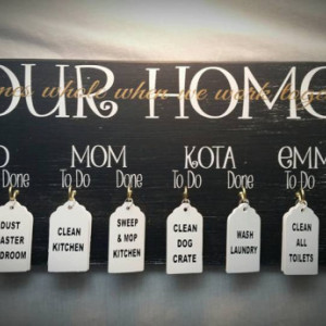 Chore Boards, Family Chores, Gift Idea, Family Names, Christmas Gifts, 10x20
