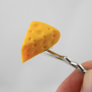 Cheese Wedge Bobby Pin / Barette - Whimsy - Gifts Under 10 - Gifts for Her - Gag Gift - Whimsical