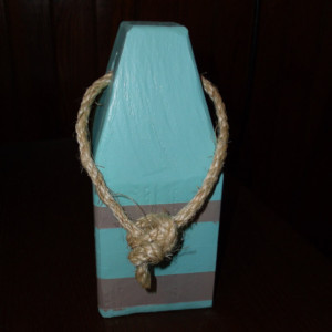 Nautical Lobster Buoy- Teal and Tan