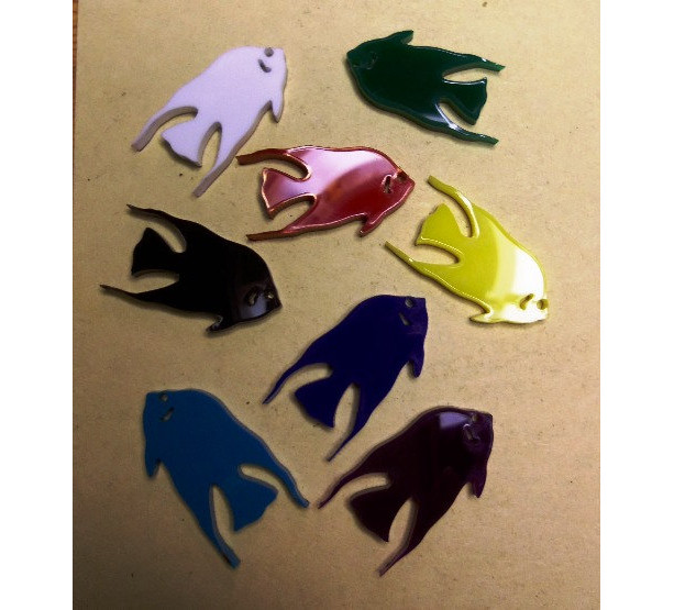 fish charms, acrylic charms,laser cut charms, fish 