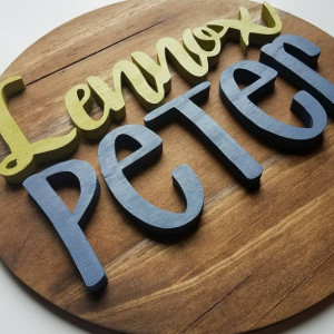 Personalized Name or Word Wood Round Sign