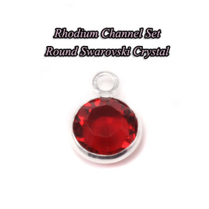 SOLD - "Petals" Real Hand-Dyed Rose Petal Teardrop Pendant with Swarovski Crystal Option