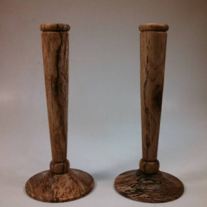 Hand Turned Wooden Candlesticks