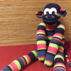 Sock monkey: Ronald ~ The original handmade plush animal made by Chiki Monkeys!
