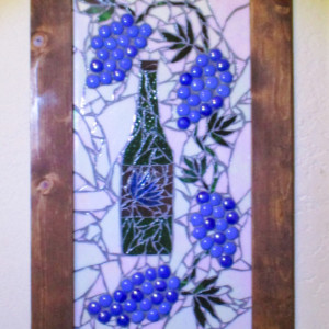 Large Wall Art, 27"x16", Mosaic Wall art, Tuscany, Stained glass art stained glass