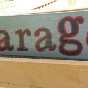 Garage pallet sign pinstriped dads garage grandpas garage man cave