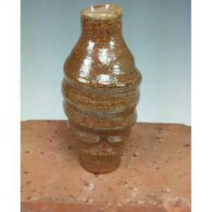 Soda Fired Wonky Bottle or Pottery Bud Vase