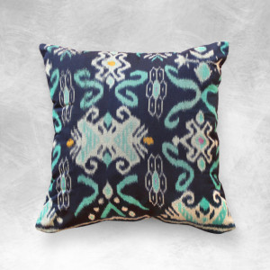Handwoven "Karma Tosca" Decorative Traditional Ikat 18 x 18 inches Pillow Cushion from Bali