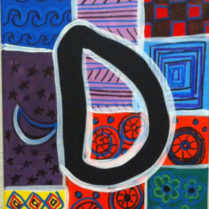 ALPHABET LETTER "D" - Greeting Card By Artist A.V.Apostle