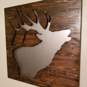 Rustic Elk Silhouette Wall Art