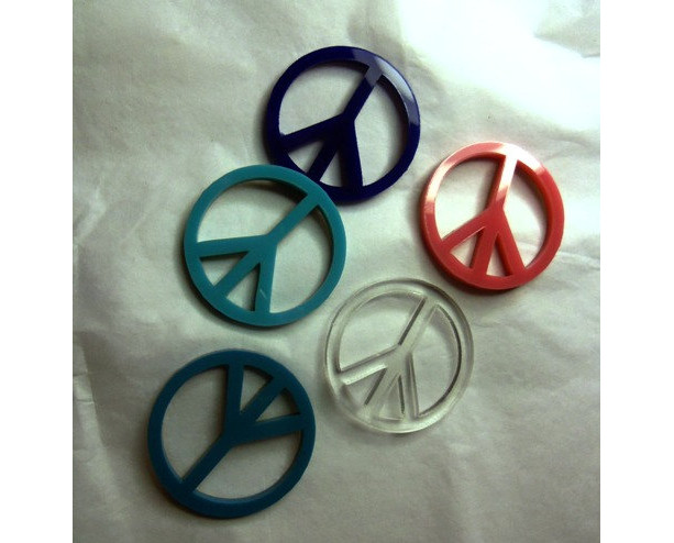 Peace sign charms,laser cut charms,70s stuff,holographic