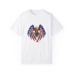 Unisex Garment-Dyed T-shirt USA Eagle