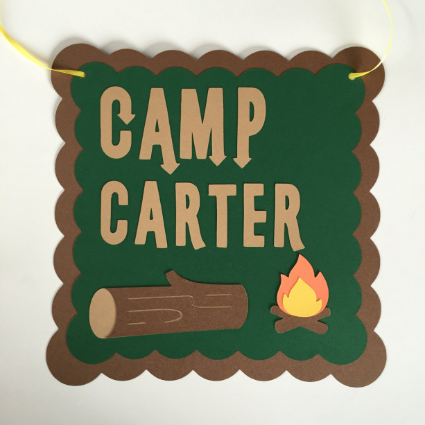 Camp Theme Birthday, Custom Name Camp Sign, Camp Door Sign, Campfire Door Sign, Camp Birthday