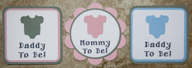 Baby Onesie Theme Name Tag Button Pins- for Baby Shower or Birthday Party 