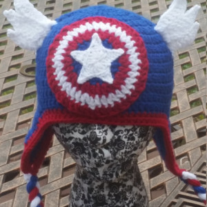 Captain America  Crochet Hat