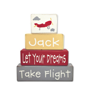 Airplane Nursery Decor - personalized - Airplane Nursery - Let your Dreams
