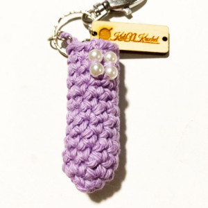 Chap stick key chain / lip balm cover / with claw clip