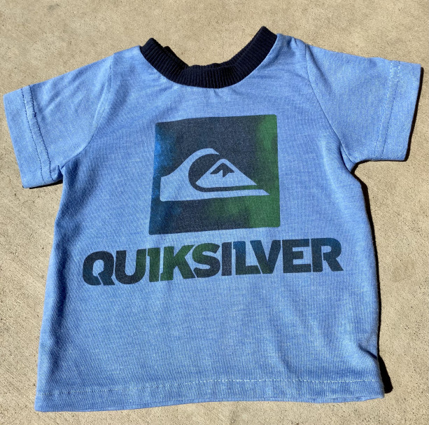 Up Cycled Quicksilver Baby T-shirt, Size 3-6 Month