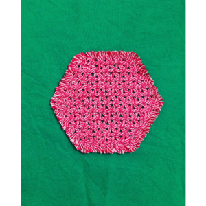 Hexagon seed of life trivet hot pad 6 inch handmade by Padma Bella